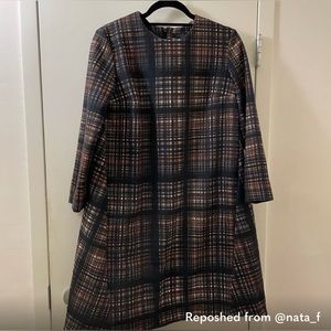 COS, Midi dress, A silhouette, checkered.Size 6
